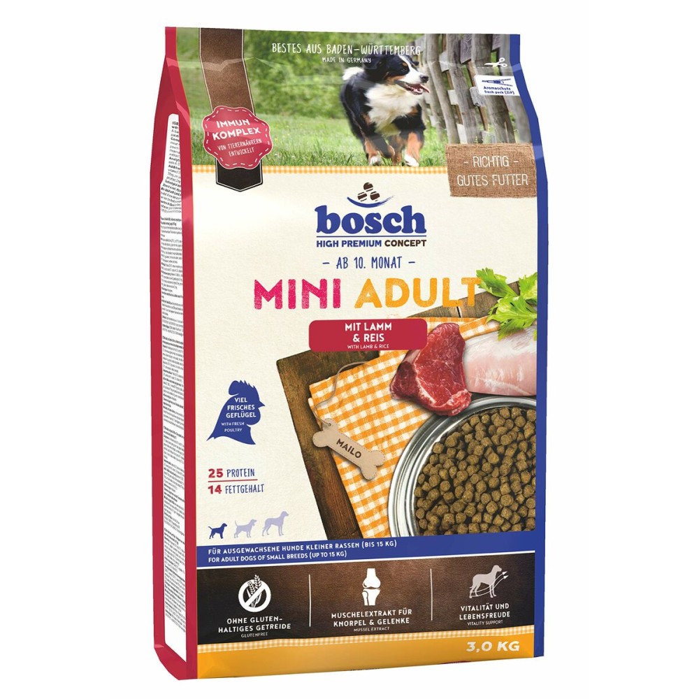 Fodder BOSCH Adult Lamb Rice 3 Kg