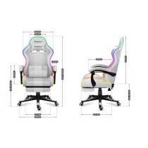 Chaise de jeu Huzaro FORCE 4.7 RGB Blanc