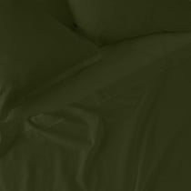 Fitted bottom sheet HappyFriday Basic Dark green 200 x 200 x 32 cm