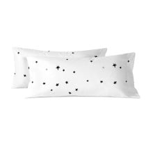 Taie d'oreiller HappyFriday Blanc Constellation Multicouleur 45 x 110 cm (2 Unités)