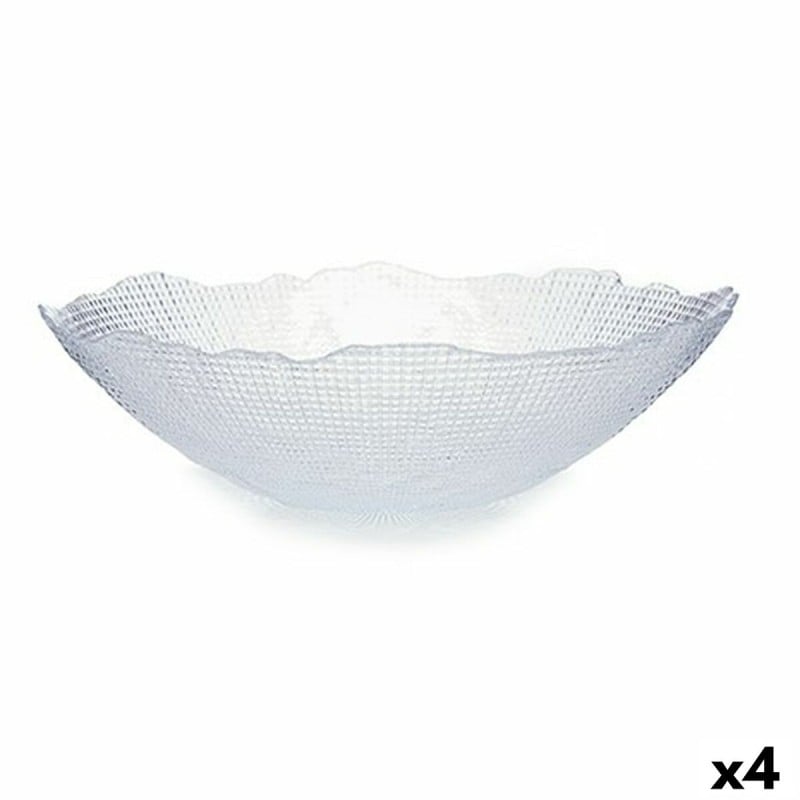 Bowl Vivalto Infinity Transparent Crystal 31 x 8,3 x 31 cm (4 Units)