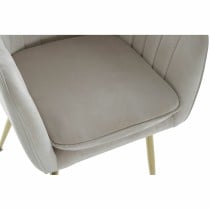 Chaise DKD Home Decor 56 x 60 x 85 cm Beige Doré Métal