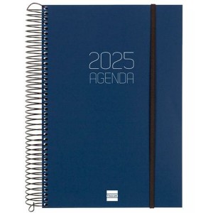 Diary Finocam OPAQUE Blue 16,5 x 24,2 cm 2025