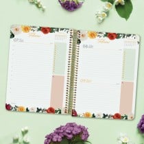 Diary Finocam CLOE A5 15,5 x 21,2 cm 2025 Floral