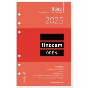 Notizzettel nachfüllen Finocam OPEN R593 500 2025 11,7 x 18,1 cm