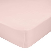 Drap housse HappyFriday BASIC Rose clair 105 x 200 x 32 cm