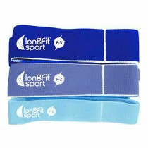 Bandes de résistance élastiques LongFit Sport   Bleu 3 Pièces (6 Unités)