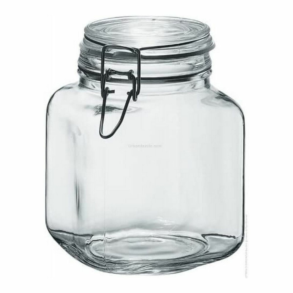 Glasgefäß Borgonovo 33211 Luftdicht Durchsichtig 1,7 L 12 x 12 x 17 cm (6 Stück)