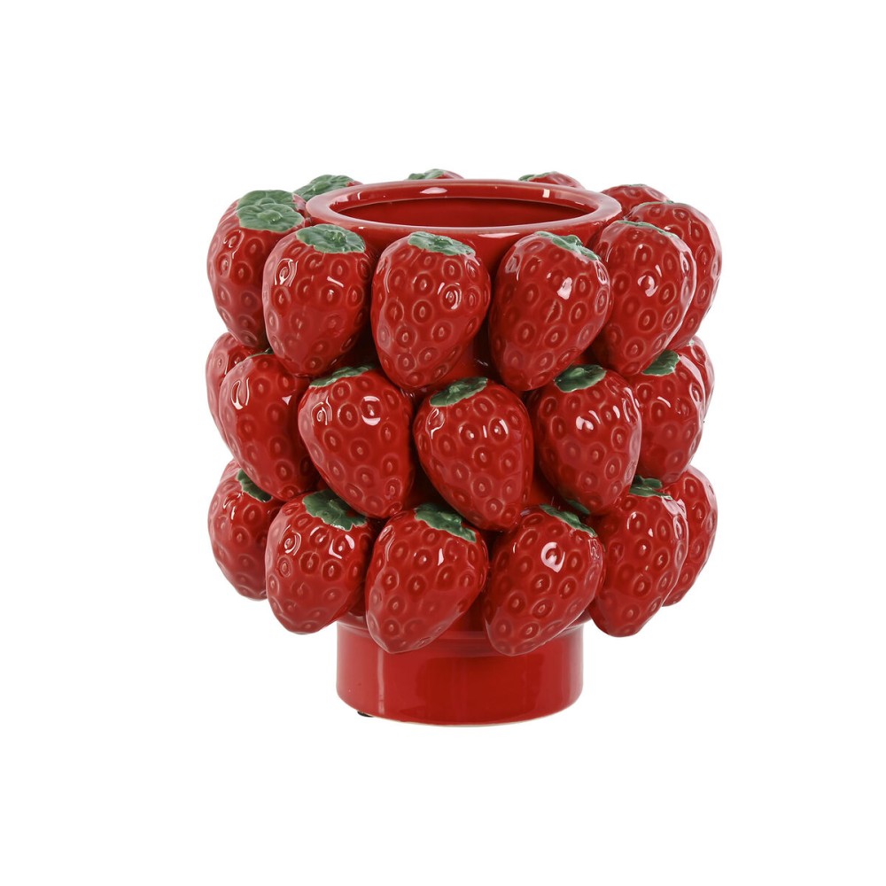 Centerpiece Home ESPRIT Red Strawberries Tropical 20 x 20 x 21 cm