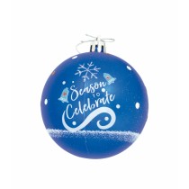 Christmas Bauble Frozen Blue White 10 Units