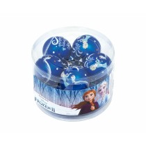 Christmas Bauble Frozen Blue White 10 Units