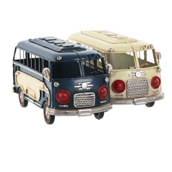 Figurine Décorative Home ESPRIT Bleu Blanc Le Bus Vintage 17 x 7 x 8 cm (2 Unités)