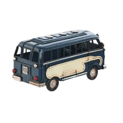 Figurine Décorative Home ESPRIT Bleu Blanc Le Bus Vintage 17 x 7 x 8 cm (2 Unités)