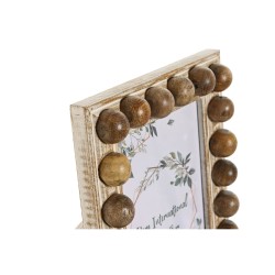 Cadre photo Home ESPRIT Marron Naturel Verre Bois de manguier 18 x 2,5 x 23,2 cm (12 Unités)