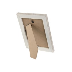 Fotorahmen Home ESPRIT Weiß natürlich Aluminium Kristall polystyrol Scandi 16 x 2 x 22 cm (2 Stück)