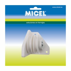 Poulie de pergola Micel TLD20 Nylon 7,3 x 7,3 x 8 cm latérale Blanc