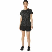 Women’s Short Sleeve T-Shirt Asics Core All Over Print Black Lady