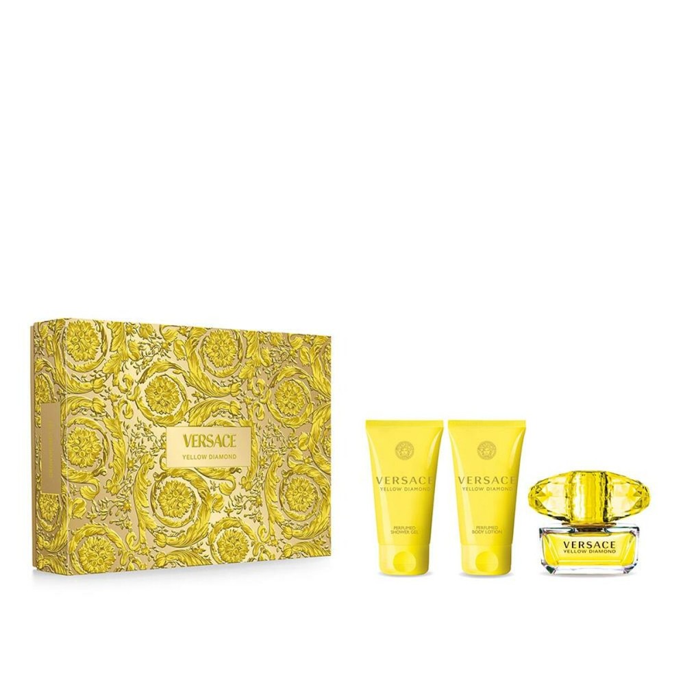 Women's Perfume Set Versace Yellow Diamond 3 Pieces