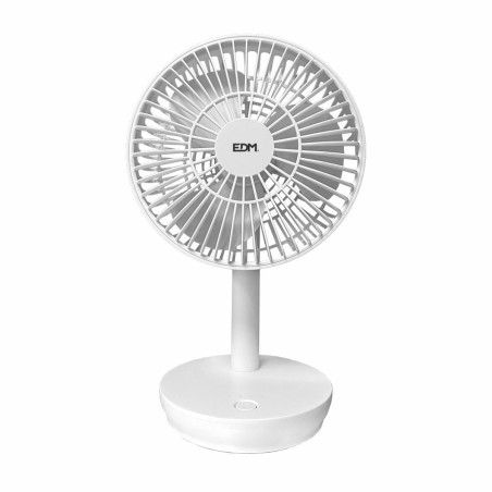 Table Fan EDM 33501 White 5 W 4 W 16,5 x 18,5 cm 17 x 13 x 26 cm Rechargeable USB