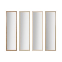 Wall mirror Home ESPRIT White Brown Beige Grey 35 x 2 x 125 cm (4 Units)