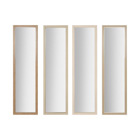 Miroir mural Home ESPRIT Blanc Marron Beige Gris 35 x 2 x 125 cm (4 Unités)