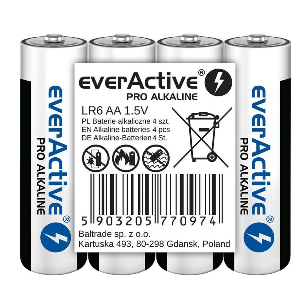 Batterien EverActive LR6 AA 1,5 V (4 Stück)