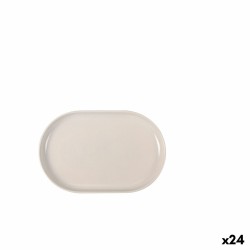 Tablett für Snacks La Mediterránea Ivory Oval 20 x 13 x 2 cm (24 Stück)