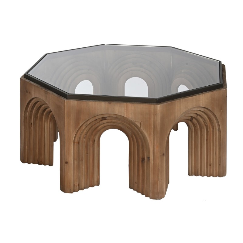 Centre Table Home ESPRIT Crystal Fir wood 99 x 99 x 46 cm