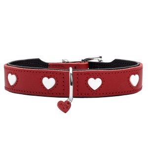 Hundehalsband Hunter Love XS/S 30-34 cm Rojo/Blanco