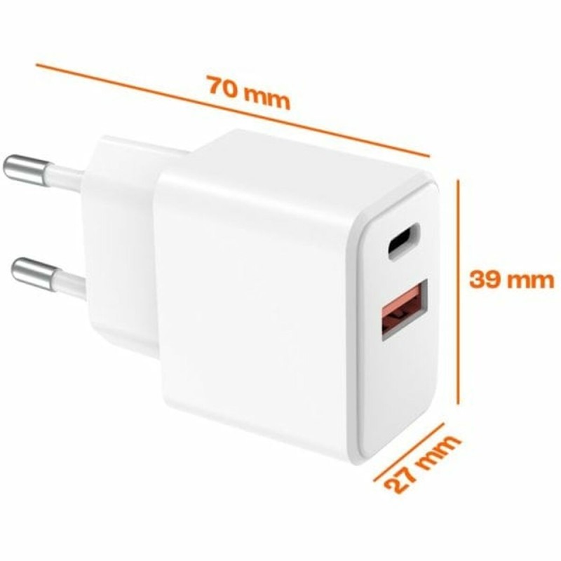 Chargeur mural PcCom Essential Blanc 20 W USB USB-C