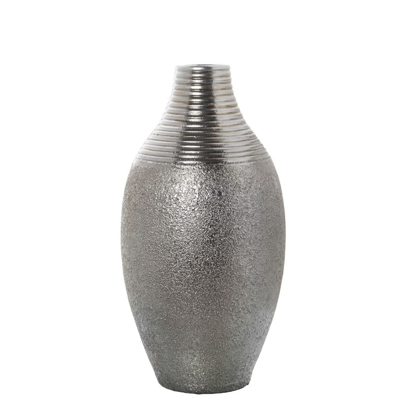 Vase Alexandra House Living Silberfarben aus Keramik 26 x 27 x 49 cm