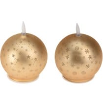 LED Kerze Lifetime Gold Weihnachtsbaumkugel (AAA)