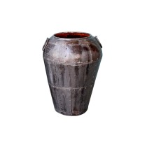 Vase Romimex Black Metal 51 x 73 x 51 cm