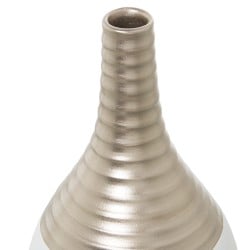 Vase Alexandra House Living Weiß Champagne aus Keramik 14 x 18 x 40 cm