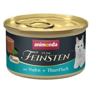 Aliments pour chat Animonda Vom Feinsten Mousse Poulet Thon Poisson 85 g