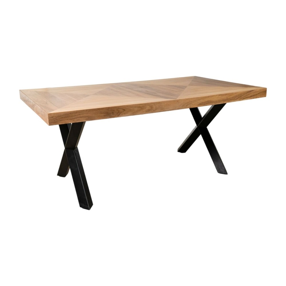 Table Romimex Black Natural Acacia 180 x 77 x 100 cm