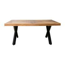 Table Romimex Black Natural Acacia 180 x 77 x 100 cm