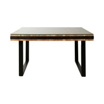 Table Romimex Black Natural Recycled Wood 140 x 77 x 90 cm