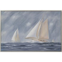 Ölgemälde Romimex polystyrol Leinwand Segelboot 120 x 80 x 4 cm