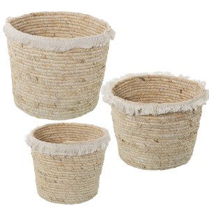 Lot de paniers Alexandra House Living 03781 Marron osier Rotin Fibre naturelle (3 Unités)