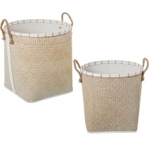 Lot de paniers Alexandra House Living 03825 Blanc Marron osier Rotin Fibre naturelle (2 Unités)