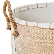 Lot de paniers Alexandra House Living 03825 Blanc Marron osier Rotin Fibre naturelle (2 Unités)