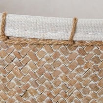 Lot de paniers Alexandra House Living 03825 Blanc Marron osier Rotin Fibre naturelle (2 Unités)