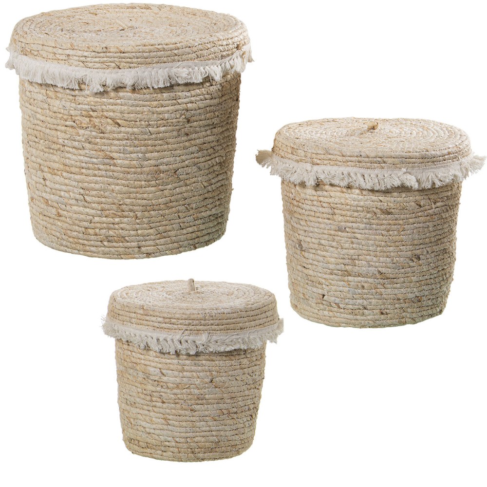 Korbsatz Alexandra House Living 03782 Braun korb Rattan Naturfaser (3 Stück)