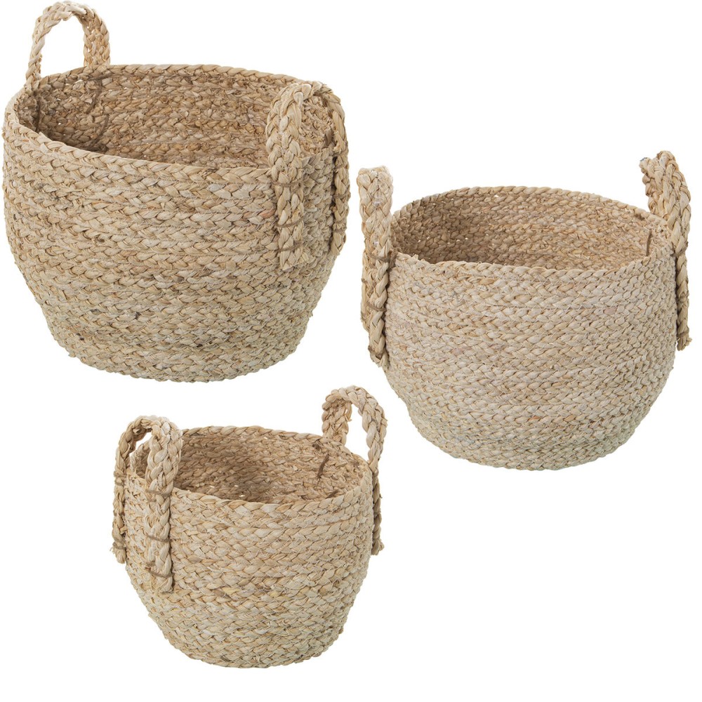 Lot de paniers Alexandra House Living 03780 Marron osier Rotin Fibre naturelle (3 Unités)