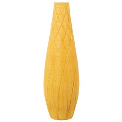 Vase Alexandra House Living Jaune Céramique Losanges 22 x 22 x 73 cm