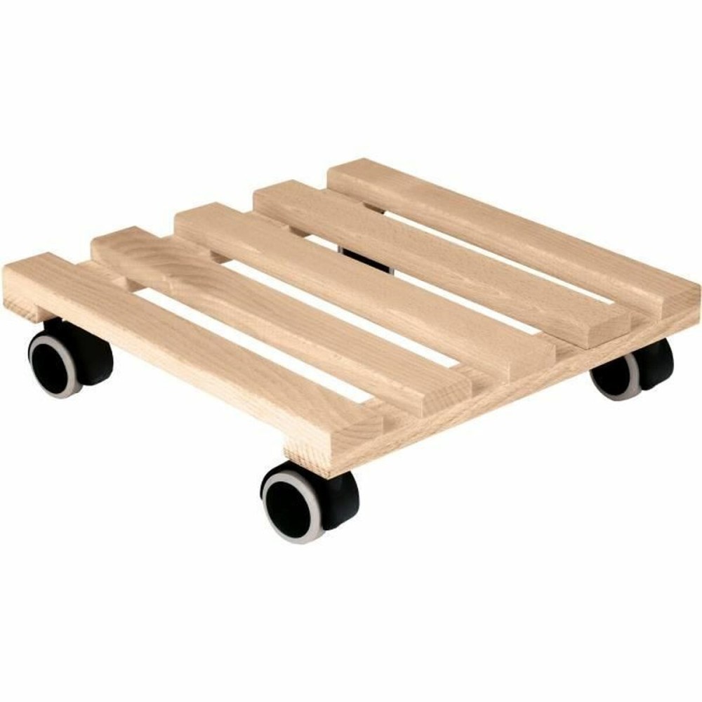 Support à roulettes pour pots de fleurs EDA   Bois 40 x 40 x 8,4 cm