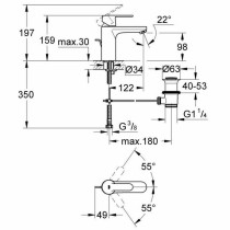 Mischbatterie Grohe 23454000 Metall