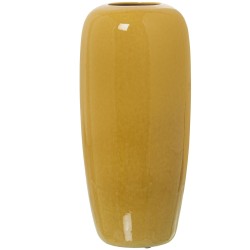 Vase Alexandra House Living Mustard Ceramic Shiny 15 x 15 x 33 cm