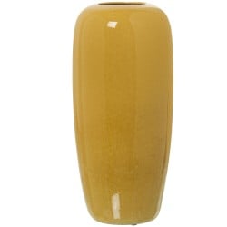 Vase Alexandra House Living Senf aus Keramik Brillant 15 x 15 x 33 cm